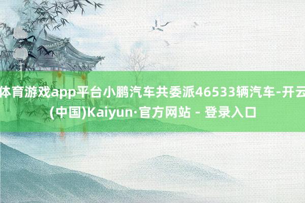 体育游戏app平台小鹏汽车共委派46533辆汽车-开云(中国)Kaiyun·官方网站 - 登录入口