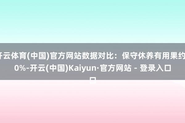 开云体育(中国)官方网站数据对比：保守休养有用果约70%-开云(中国)Kaiyun·官方网站 - 登录入口