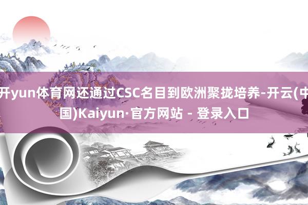 开yun体育网还通过CSC名目到欧洲聚拢培养-开云(中国)Kaiyun·官方网站 - 登录入口