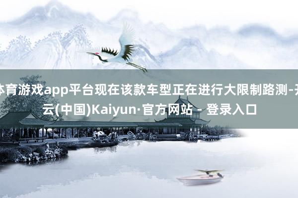 体育游戏app平台现在该款车型正在进行大限制路测-开云(中国)Kaiyun·官方网站 - 登录入口