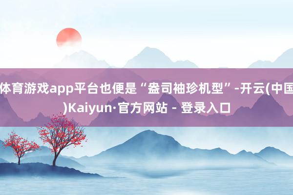 体育游戏app平台也便是“盎司袖珍机型”-开云(中国)Kaiyun·官方网站 - 登录入口