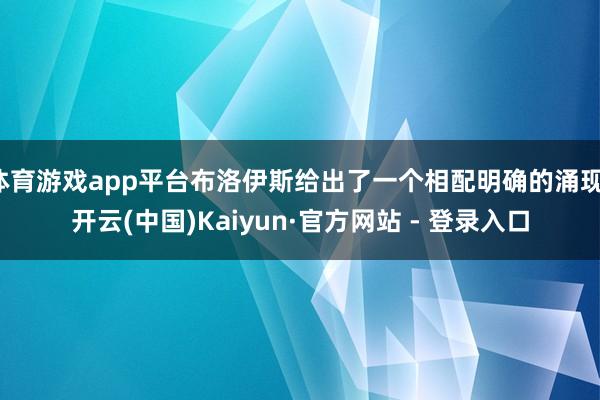 体育游戏app平台布洛伊斯给出了一个相配明确的涌现-开云(中国)Kaiyun·官方网站 - 登录入口