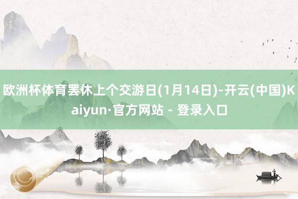 欧洲杯体育罢休上个交游日(1月14日)-开云(中国)Kaiyun·官方网站 - 登录入口