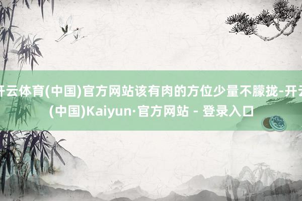 开云体育(中国)官方网站该有肉的方位少量不朦拢-开云(中国)Kaiyun·官方网站 - 登录入口