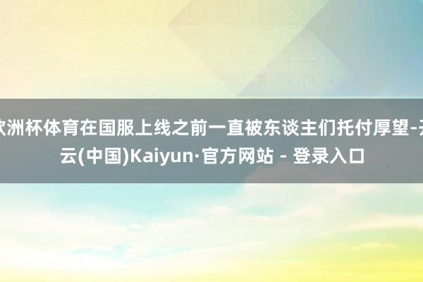 欧洲杯体育在国服上线之前一直被东谈主们托付厚望-开云(中国)Kaiyun·官方网站 - 登录入口