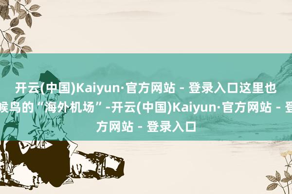 开云(中国)Kaiyun·官方网站 - 登录入口这里也被称为候鸟的“海外机场”-开云(中国)Kaiyun·官方网站 - 登录入口