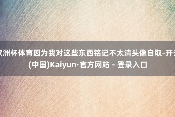 欧洲杯体育因为我对这些东西铭记不太清头像自取-开云(中国)Kaiyun·官方网站 - 登录入口