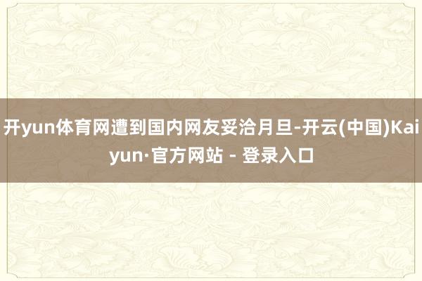 开yun体育网遭到国内网友妥洽月旦-开云(中国)Kaiyun·官方网站 - 登录入口