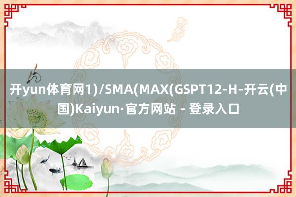 开yun体育网1)/SMA(MAX(GSPT12-H-开云(中国)Kaiyun·官方网站 - 登录入口